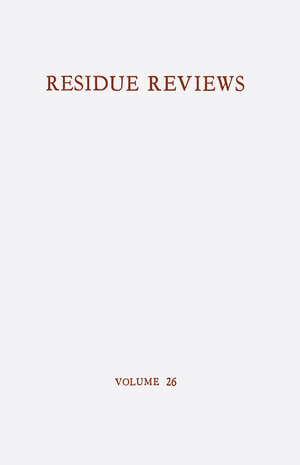 Buchcover Residue Reviews / Rückstands-Berichte | Francis A. Gunther | EAN 9781461584483 | ISBN 1-4615-8448-5 | ISBN 978-1-4615-8448-3