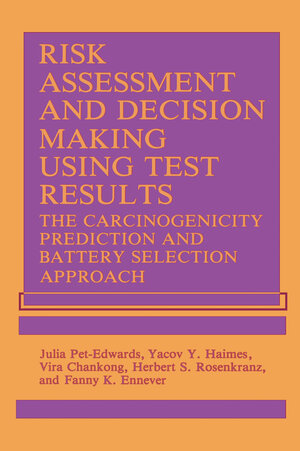 Buchcover Risk Assessment and Decision Making Using Test Results | V. Chankong | EAN 9781468455977 | ISBN 1-4684-5597-4 | ISBN 978-1-4684-5597-7