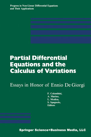 Buchcover Partial Differential Equations and the Calculus of Variations | COLOMBINI | EAN 9781468491982 | ISBN 1-4684-9198-9 | ISBN 978-1-4684-9198-2
