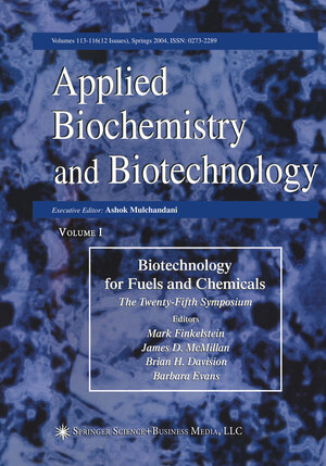 Buchcover Proceedings of the Twenty-Fifth Symposium on Biotechnology for Fuels and Chemicals Held May 4–7, 2003, in Breckenridge, CO  | EAN 9781468498738 | ISBN 1-4684-9873-8 | ISBN 978-1-4684-9873-8