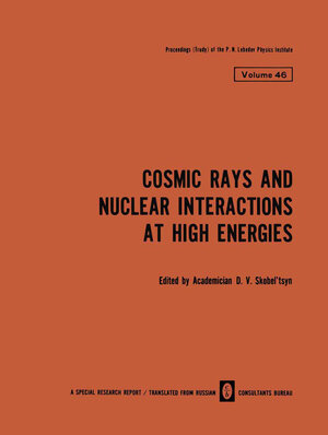 Buchcover Cosmic Rays and Nuclear Interactions at High Energies | EAN 9781475700602 | ISBN 1-4757-0060-1 | ISBN 978-1-4757-0060-2