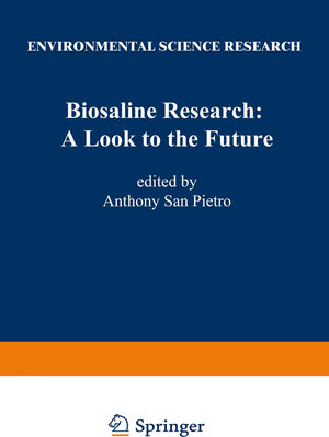 Buchcover Biosaline Research  | EAN 9781489950000 | ISBN 1-4899-5000-1 | ISBN 978-1-4899-5000-0