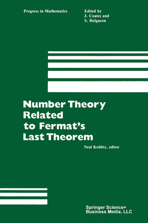 Buchcover Number Theory Related to Fermat’s Last Theorem | Koblitz | EAN 9781489966995 | ISBN 1-4899-6699-4 | ISBN 978-1-4899-6699-5