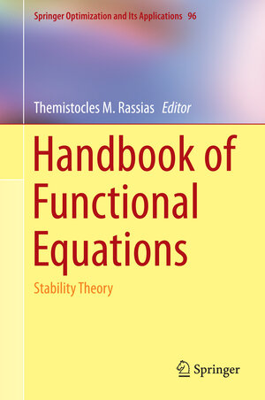 Buchcover Handbook of Functional Equations | EAN 9781493912865 | ISBN 1-4939-1286-0 | ISBN 978-1-4939-1286-5