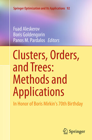 Buchcover Clusters, Orders, and Trees: Methods and Applications | EAN 9781493947997 | ISBN 1-4939-4799-0 | ISBN 978-1-4939-4799-7