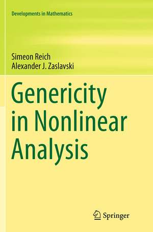 Buchcover Genericity in Nonlinear Analysis | Simeon Reich | EAN 9781493948581 | ISBN 1-4939-4858-X | ISBN 978-1-4939-4858-1