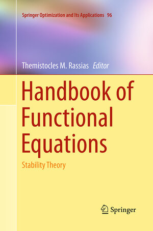 Buchcover Handbook of Functional Equations | EAN 9781493953097 | ISBN 1-4939-5309-5 | ISBN 978-1-4939-5309-7