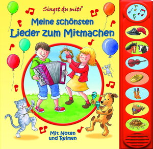 Buchcover Meine schönsten Lieder zum Mitmachen - 8-Button-Soundbuch - interaktives Bilderbuch mit 8 beliebten Kinderliedern zum Mitsingen | EAN 9781503739420 | ISBN 1-5037-3942-2 | ISBN 978-1-5037-3942-0