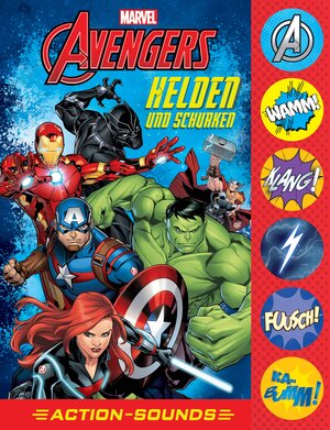 Buchcover Marvel Avengers - Helden und Schurken - Action-Soundbuch mit 6 Geräuschen und 4 Comicgeschichten für Kinder ab 6 Jahren  | EAN 9781503770287 | ISBN 1-5037-7028-1 | ISBN 978-1-5037-7028-7