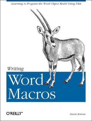 Buchcover Writing Word Macros | Steve Roman | EAN 9781565927254 | ISBN 1-56592-725-7 | ISBN 978-1-56592-725-4