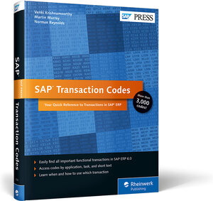 Buchcover SAP Transaction Codes | Venki Krishnamoorthy | EAN 9781592293742 | ISBN 1-59229-374-3 | ISBN 978-1-59229-374-2