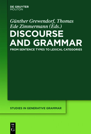 Buchcover Discourse and Grammar | EAN 9781614511632 | ISBN 1-61451-163-2 | ISBN 978-1-61451-163-2