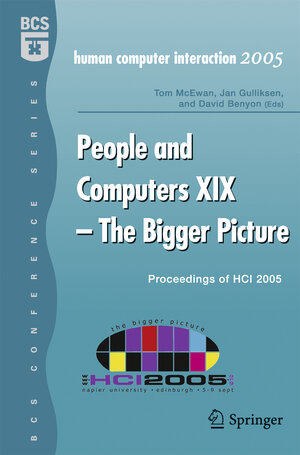 Buchcover People and Computers XIX - The Bigger Picture | EAN 9781846281921 | ISBN 1-84628-192-X | ISBN 978-1-84628-192-1