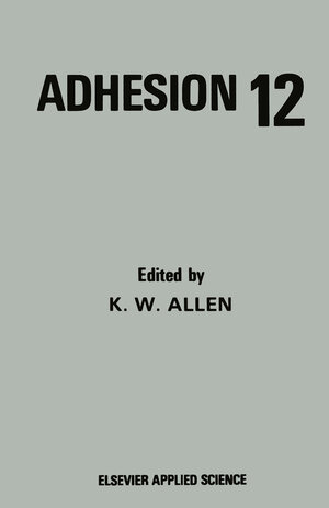 Buchcover Adhesion 12  | EAN 9781851661930 | ISBN 1-85166-193-X | ISBN 978-1-85166-193-0