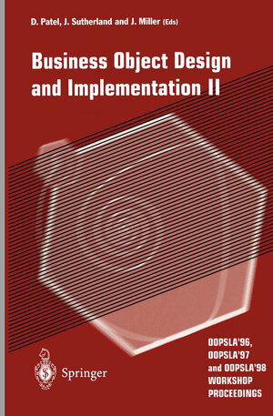 Buchcover Business Object Design and Implementation II | EAN 9781852331085 | ISBN 1-85233-108-9 | ISBN 978-1-85233-108-5