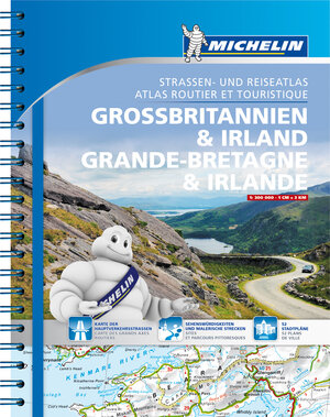 Buchcover Michelin Straßenatlas Großbritannien & Irland mit Spiralbindung  | EAN 9782067192935 | ISBN 2-06-719293-0 | ISBN 978-2-06-719293-5