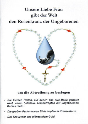 Buchcover Unsere Liebe Frau gibt der Welt den Rosenkranz der Ungeborenen | Maureen Sweeney-Kyle | EAN 9782880228712 | ISBN 2-88022-871-9 | ISBN 978-2-88022-871-2
