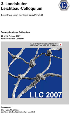 Buchcover 3. Landshuter Leichtbau-Colloquium (2007)  | EAN 9783000200205 | ISBN 3-00-020020-7 | ISBN 978-3-00-020020-5