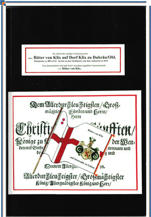 Buchcover Ritter von Klix auf Dorf Klix zu Dubräu/ Oberl. | Gerd Guntolf Roeker von Klix | EAN 9783000446900 | ISBN 3-00-044690-7 | ISBN 978-3-00-044690-0