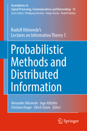 Buchcover Probabilistic Methods and Distributed Information | Rudolf Ahlswede | EAN 9783030003128 | ISBN 3-030-00312-4 | ISBN 978-3-030-00312-8