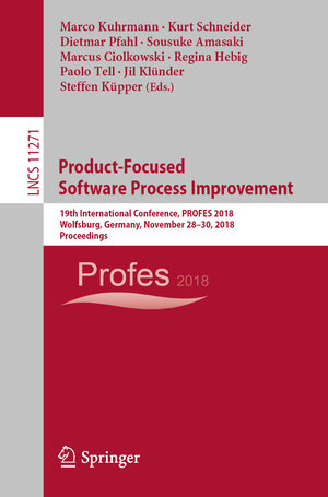 Buchcover Product-Focused Software Process Improvement  | EAN 9783030036737 | ISBN 3-030-03673-1 | ISBN 978-3-030-03673-7
