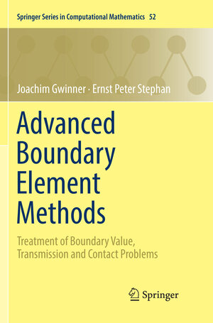 Buchcover Advanced Boundary Element Methods | Joachim Gwinner | EAN 9783030063467 | ISBN 3-030-06346-1 | ISBN 978-3-030-06346-7