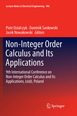 Buchcover Non-Integer Order Calculus and its Applications | EAN 9783030087029 | ISBN 3-030-08702-6 | ISBN 978-3-030-08702-9
