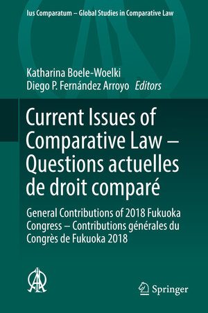 Buchcover Current Issues of Comparative Law – Questions actuelles de droit comparé | EAN 9783030206598 | ISBN 3-030-20659-9 | ISBN 978-3-030-20659-8