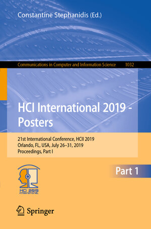 Buchcover HCI International 2019 - Posters  | EAN 9783030235222 | ISBN 3-030-23522-X | ISBN 978-3-030-23522-2