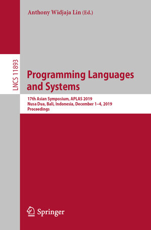 Buchcover Programming Languages and Systems | EAN 9783030341756 | ISBN 3-030-34175-5 | ISBN 978-3-030-34175-6
