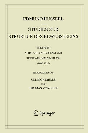 Buchcover Studien zur Struktur des Bewusstseins | Edmund Husserl | EAN 9783030357887 | ISBN 3-030-35788-0 | ISBN 978-3-030-35788-7