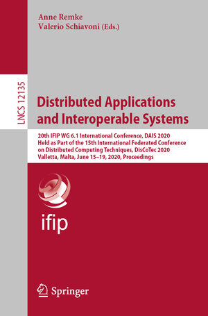 Buchcover Distributed Applications and Interoperable Systems | EAN 9783030503239 | ISBN 3-030-50323-2 | ISBN 978-3-030-50323-9
