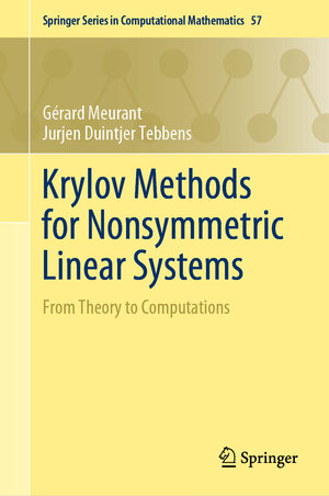 Buchcover Krylov Methods for Nonsymmetric Linear Systems | Gérard Meurant | EAN 9783030552510 | ISBN 3-030-55251-9 | ISBN 978-3-030-55251-0