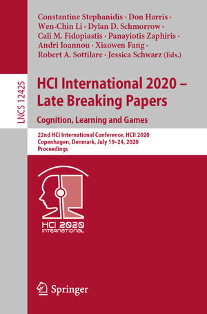 Buchcover HCI International 2020 – Late Breaking Papers: Cognition, Learning and Games  | EAN 9783030601287 | ISBN 3-030-60128-5 | ISBN 978-3-030-60128-7