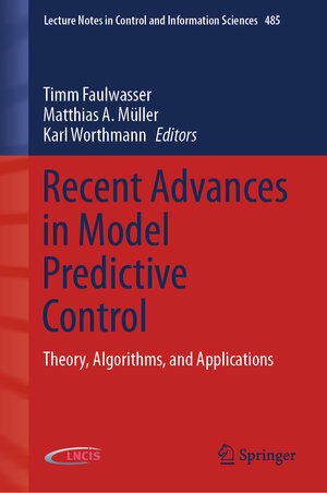 Buchcover Recent Advances in Model Predictive Control | EAN 9783030632809 | ISBN 3-030-63280-6 | ISBN 978-3-030-63280-9