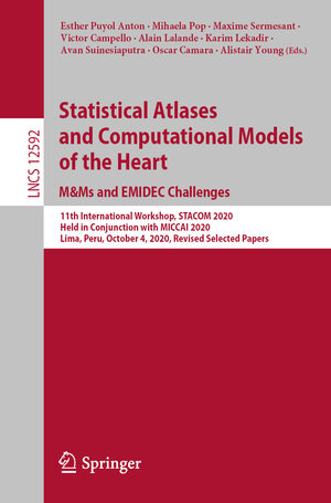 Buchcover Statistical Atlases and Computational Models of the Heart. M&Ms and EMIDEC Challenges | EAN 9783030681067 | ISBN 3-030-68106-8 | ISBN 978-3-030-68106-7