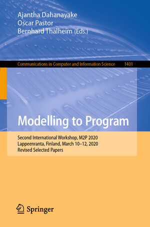 Buchcover Modelling to Program  | EAN 9783030726959 | ISBN 3-030-72695-9 | ISBN 978-3-030-72695-9