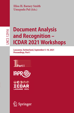 Buchcover Document Analysis and Recognition – ICDAR 2021 Workshops | EAN 9783030861971 | ISBN 3-030-86197-X | ISBN 978-3-030-86197-1