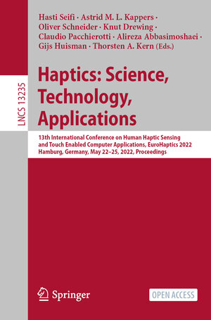 Buchcover Haptics: Science, Technology, Applications  | EAN 9783031062483 | ISBN 3-031-06248-5 | ISBN 978-3-031-06248-3