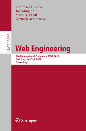 Buchcover Web Engineering | EAN 9783031099175 | ISBN 3-031-09917-6 | ISBN 978-3-031-09917-5