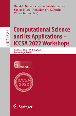 Buchcover Computational Science and Its Applications – ICCSA 2022 Workshops  | EAN 9783031105920 | ISBN 3-031-10592-3 | ISBN 978-3-031-10592-0