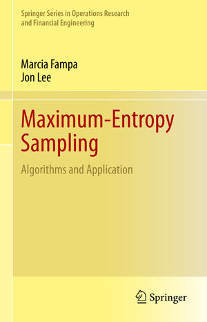 Buchcover Maximum-Entropy Sampling | Marcia Fampa | EAN 9783031130786 | ISBN 3-031-13078-2 | ISBN 978-3-031-13078-6