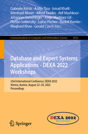 Buchcover Database and Expert Systems Applications - DEXA 2022 Workshops  | EAN 9783031143434 | ISBN 3-031-14343-4 | ISBN 978-3-031-14343-4