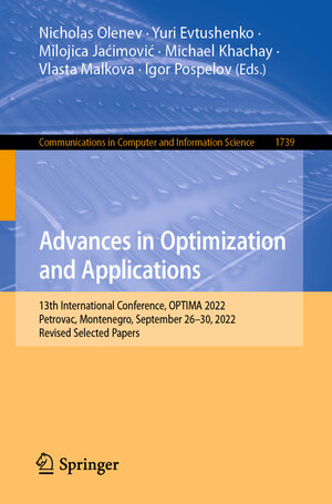 Buchcover Advances in Optimization and Applications  | EAN 9783031229909 | ISBN 3-031-22990-8 | ISBN 978-3-031-22990-9