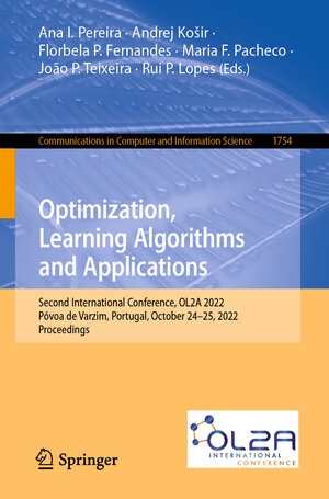 Buchcover Optimization, Learning Algorithms and Applications | EAN 9783031232350 | ISBN 3-031-23235-6 | ISBN 978-3-031-23235-0