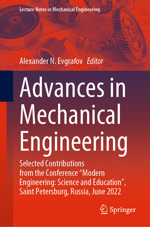 Buchcover Advances in Mechanical Engineering  | EAN 9783031300264 | ISBN 3-031-30026-2 | ISBN 978-3-031-30026-4