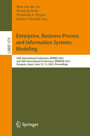 Buchcover Enterprise, Business-Process and Information Systems Modeling  | EAN 9783031342400 | ISBN 3-031-34240-2 | ISBN 978-3-031-34240-0