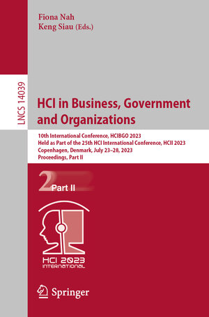 Buchcover HCI in Business, Government and Organizations  | EAN 9783031360497 | ISBN 3-031-36049-4 | ISBN 978-3-031-36049-7