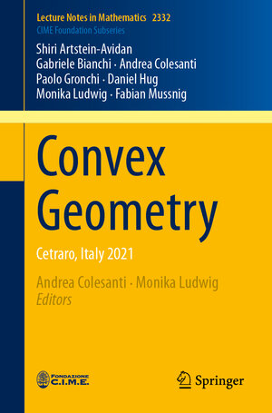 Buchcover Convex Geometry | Shiri Artstein-Avidan | EAN 9783031378829 | ISBN 3-031-37882-2 | ISBN 978-3-031-37882-9