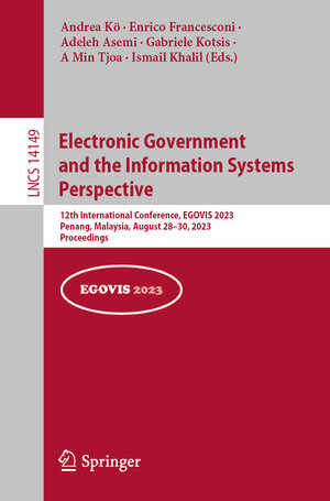 Buchcover Electronic Government and the Information Systems Perspective  | EAN 9783031398414 | ISBN 3-031-39841-6 | ISBN 978-3-031-39841-4